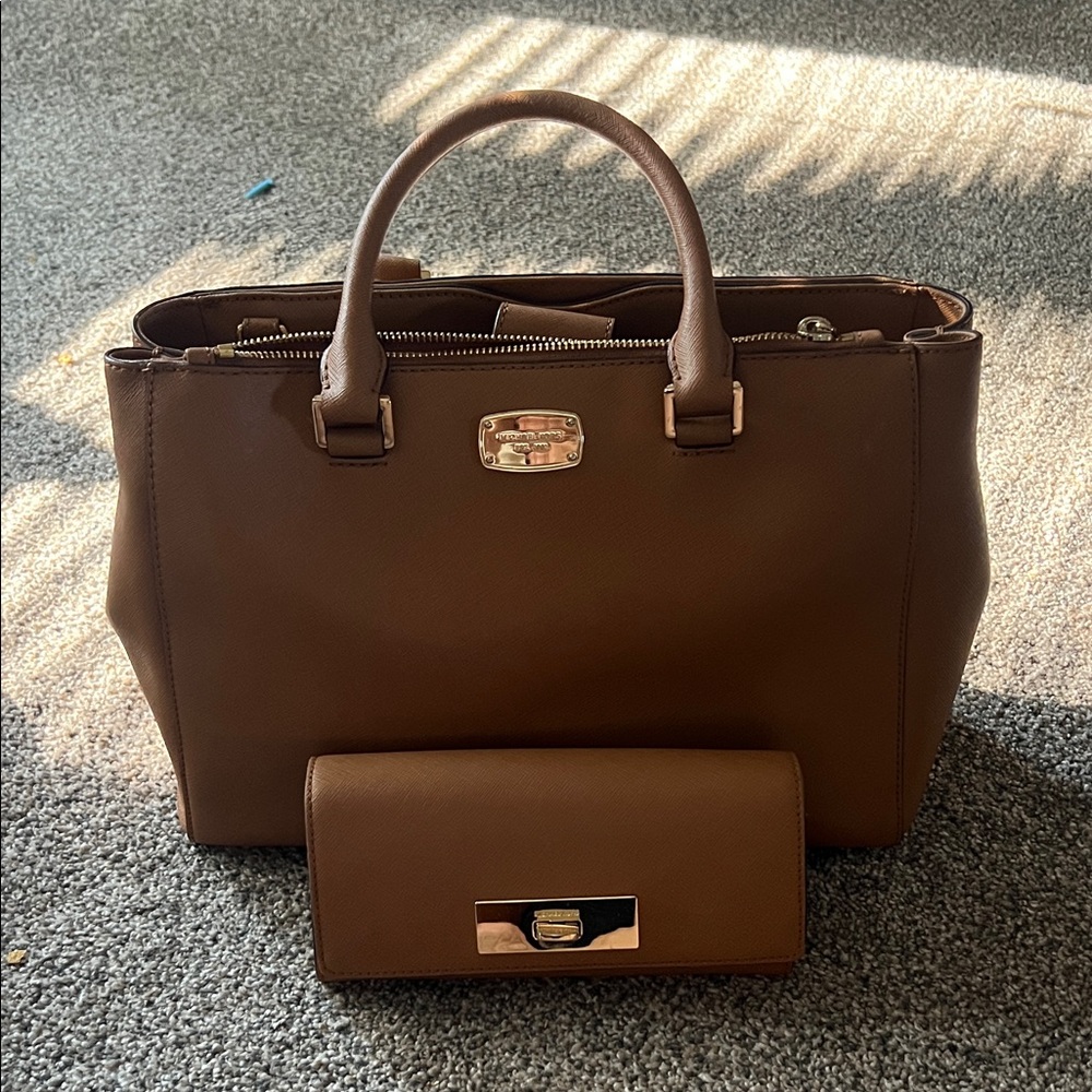 Michael Kors Keller Satchel & Callie Wallet